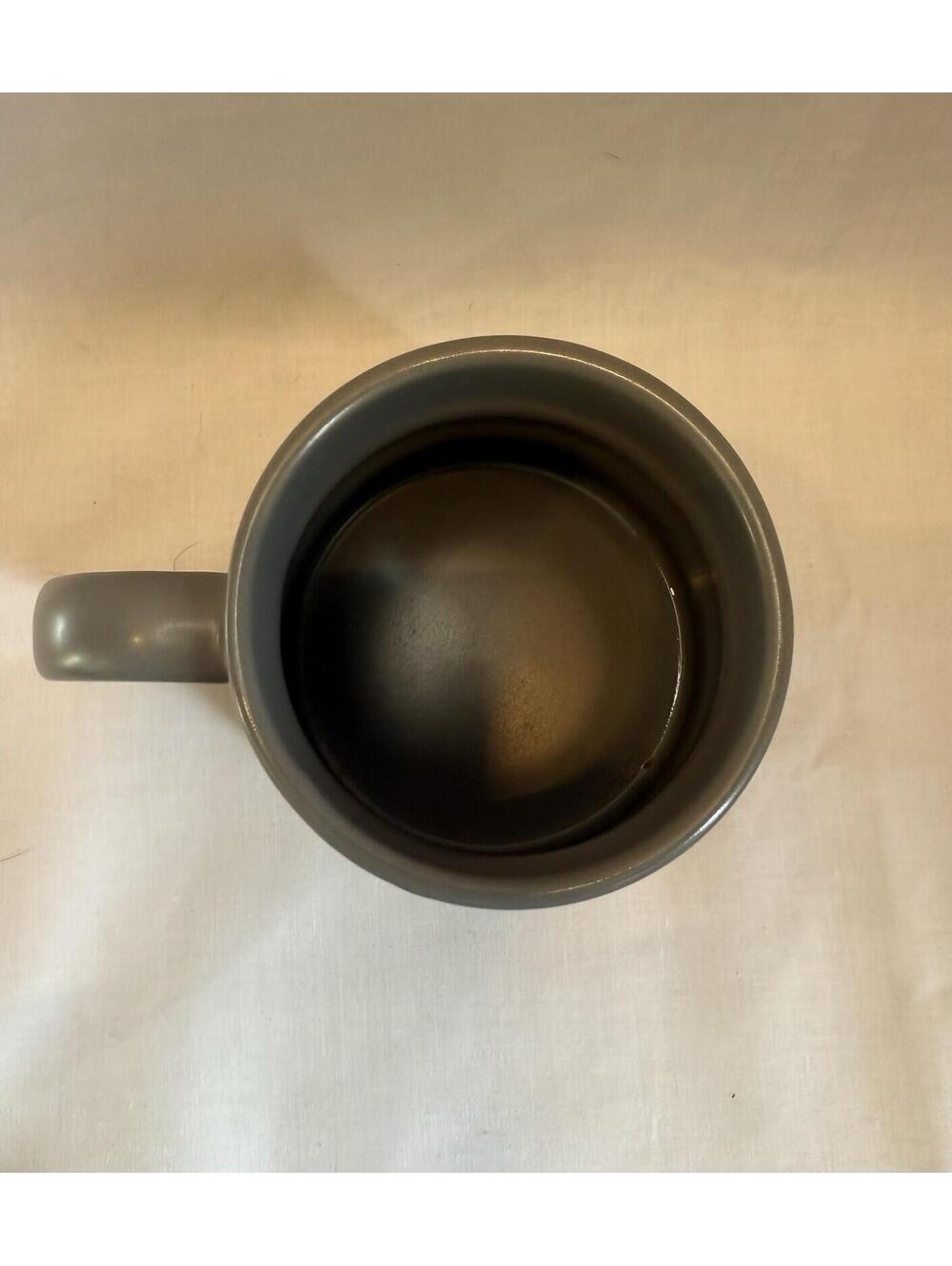 2013 Starbucks 16 Oz Matte Slate Gray Tapered Wide Base Embossed Coffee Mug Cup - Picture 3 of 3